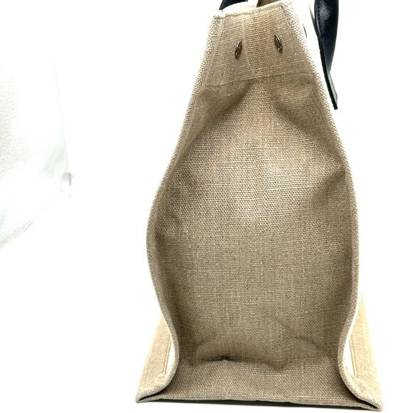 Saint Laurent YSL Rive Gauche Logo Signature Canvas Linen Tote Bag - Picture 7 of 16